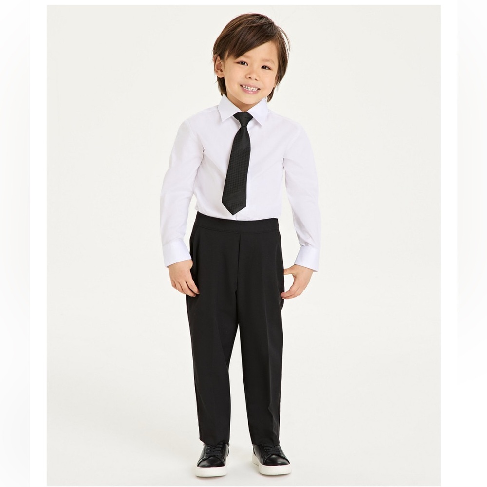 Kenneth Cole Boys' White and Black Dress Shirt with Tie & Pant